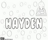 Hayden Coloring Pages English Unisex Boy Name Names sketch template