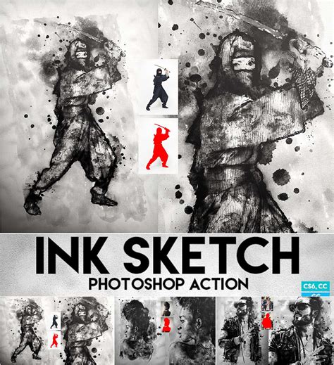 ink sketch photoshop action