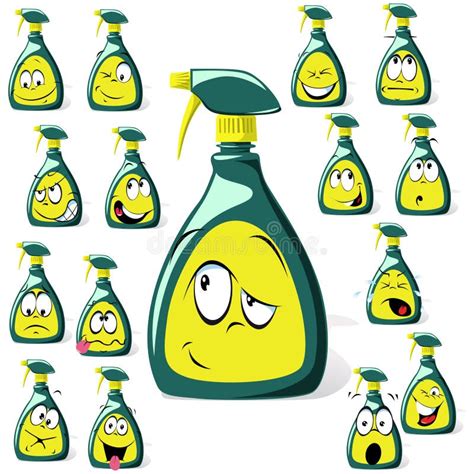 spray bottle cartoon stock vector illustration  housework