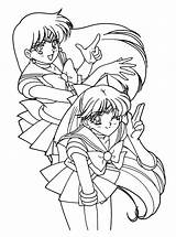 Sailor Moon Coloring Pages Mars Venus Animated Scouts Choose Board Kids sketch template