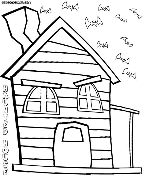 haunted house coloring pages coloring pages    print