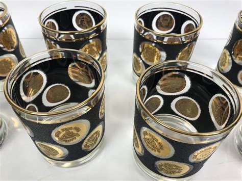 8 Vintage Mid Century Barware Glasses