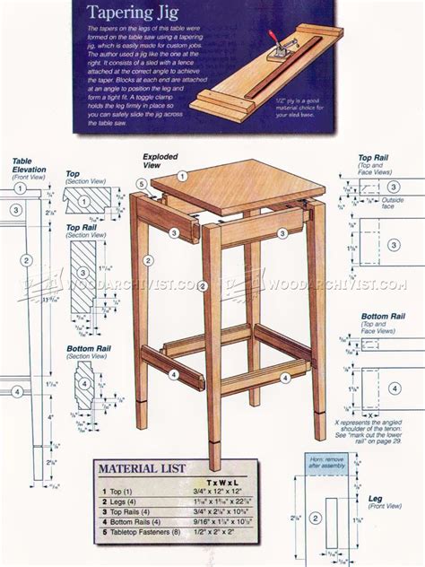 side table plans woodarchivist
