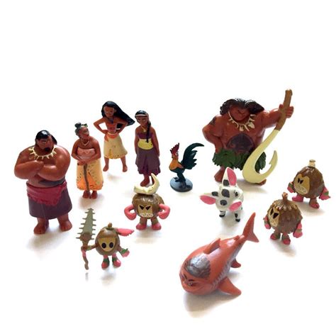 12 pcs lot moana pvc action figures in action and toy figures from toys