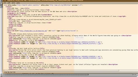 php tutorial reading  rss feed part  youtube