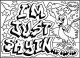 Graffiti Coloring Pages Printable Print Colouring Color Drawing Creator sketch template