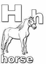 Horse Coloring Alphabet Pages Printable Letter Preschool Horses Color Book Letters Bubble Learning Sheets Life Getdrawings Getcolorings sketch template
