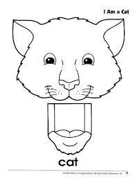 image result  pete  cat template paper bag puppets cat