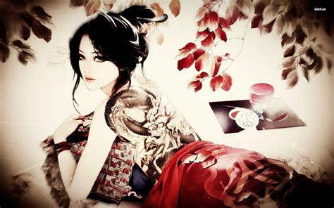 japanese geisha tattoo wallpapers top free japanese