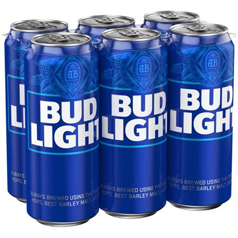 Bud Light Beer 6 Pack Beer 16 Fl Oz Cans