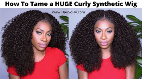 How To Tame A Huge Bushy Curly Wig Ft Sensationnel Danzie