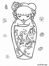 Kokeshi Dolls Coloring Coloriage Imprimer Pages Japonaise Colorier Dessin Poupée Icolor Numero Printable Tableau Choisir Un Coloriages Chinois Getcolorings Etc sketch template