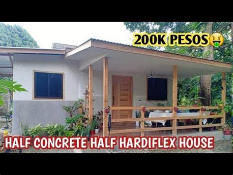 simple  elegant  concrete  hardiflex house worth  pesos youtube small house