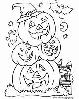 Halloween Coloring Pages Bat Ghost Pumpkin Pumpkins Color Printable Colouring Print Printables Bats Fun Scary Ghosts Adults Clipart Kids Dessin sketch template