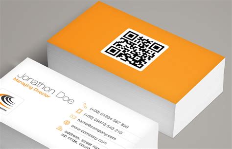 qr code business card template medialoot