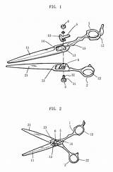 Scissors Patents Patent Barber sketch template