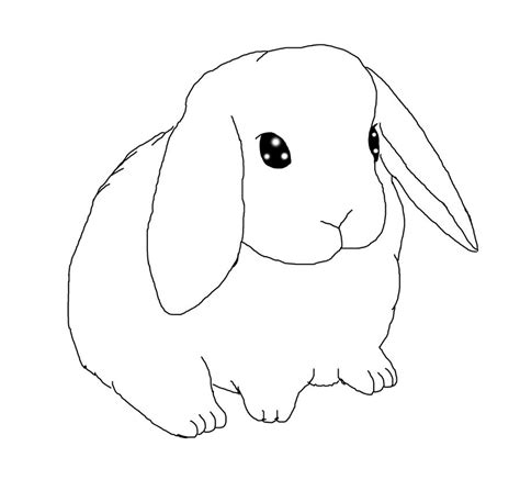 lop eared bunny lineart  thistleflight  deviantart