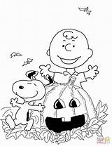 Peanuts Pages Coloring Halloween Movie Getcolorings Charlie Pumpkin Printable Color sketch template