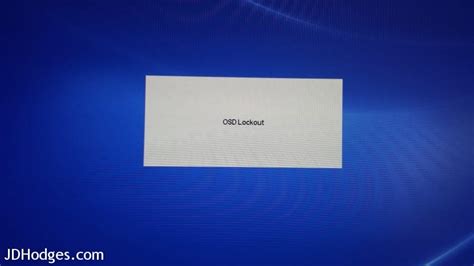osd lockout message  hp lcd solved