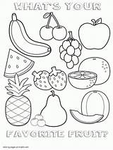 Coloring Healthy Food Pages Printable Fruits Sheet Preschool Print Find sketch template