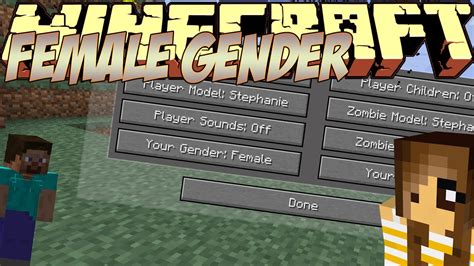 Minecraft Mods Showcase Female Gender Mod 1 8 1 7