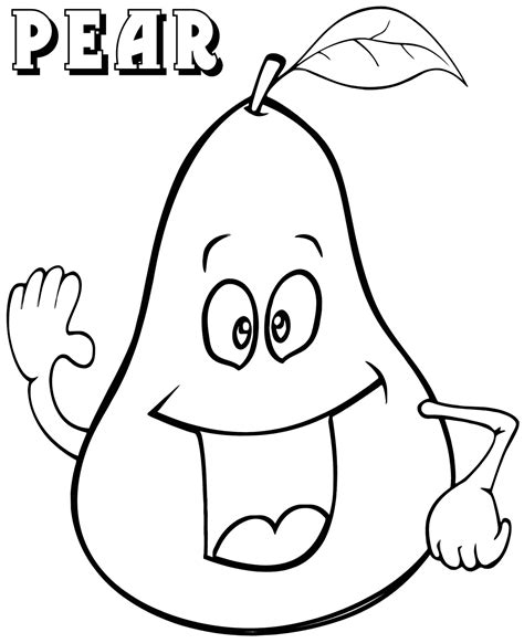 coloring pages happy pear coloring pages
