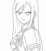 Erza Lineart Fairy Tail Coloring Pages Drawing Anime Deviantart Lucy Fairies Gray Bored Did So Sketchite sketch template
