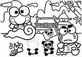 Keroppi Coloring Pages Kero China sketch template