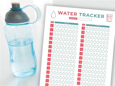 water tracker printable  tips  tracking water intake