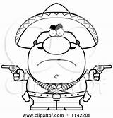 Bandit Hispanic Cartoon Angry Coloring Clipart Thoman Cory Bandito Outlined Mexican Vector Poster Holding Pistols Print Toonaday Money Bag Clipartof sketch template