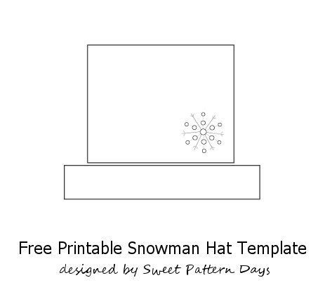 snowman hat template printable printable snowman hat template