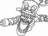 Foxy Fnaf Freddy Nights Nightmare Mangle Freddys Funtime Dibujos Animatronics Branco Sketch sketch template