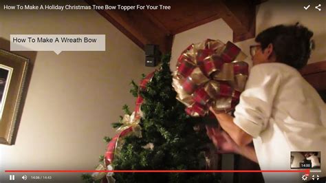 holiday christmas tree bow topper youtube