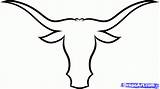 Horns Clipart Bull Drawing Horn Draw Skull Animal Face Long Longhorn Cow Easy Head Step Clip Cattle Buffalo Skulls Stencil sketch template