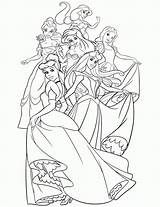 Coloring Princess Pages Disney Online Print sketch template