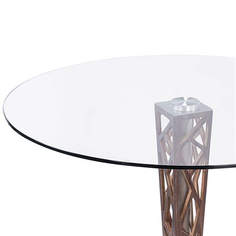 Armen Living Crystal 48 Inch Round Dining Table Clear Al Lccrditogr