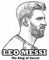 Messi Coloring Soccer Lionel Football Pages King Sheets sketch template