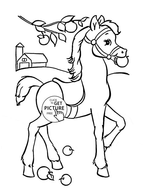 funny horse coloring page  kids animal coloring pages printables