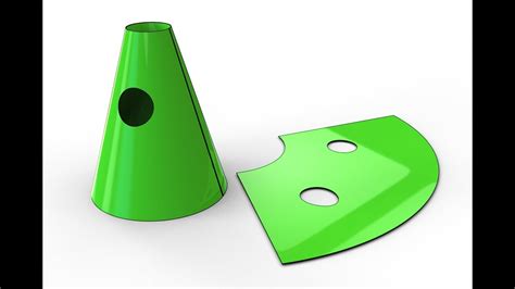 sheet metal cone  solidworks youtube