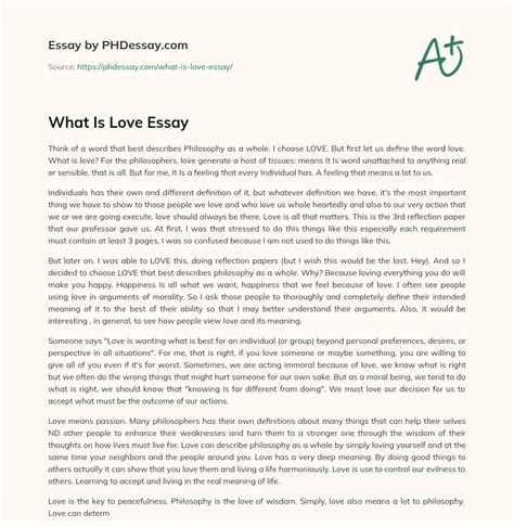 love essay phdessaycom
