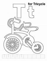 Tricycle Coloring Handwriting Practice Letter Color Pages Getcolorings Kids Library Getdrawings Preschool sketch template