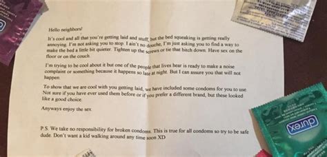 Enjoy The Sex This Letter To A Neighbour Who S Having Noisy Sex Is