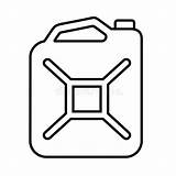 Outline Jerrycan Gasoline Canister sketch template