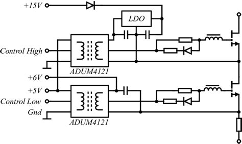 schematic   gate driver  switching circuit   single  scientific diagram