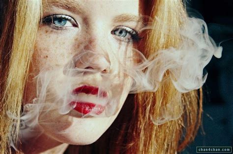 redhead and freckles freckles smoke screen face