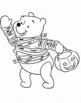 Winnie Trick Coloring Halloween Disney Pages Treat Pooh Treating Printable Print Color Pumpkin Disneyclips Mouse Size Mickey Minnie sketch template