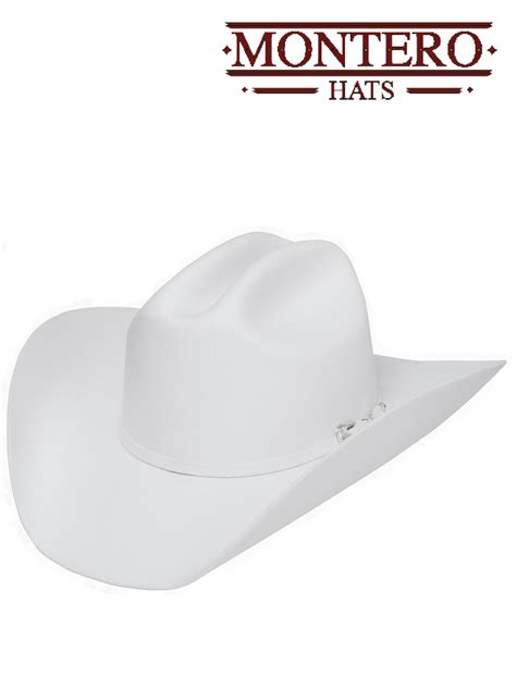 mens montero original cowboy hat  texas white pf mens