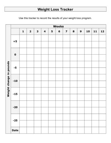 weight loss trackerweeks edit fill sign  handypdf
