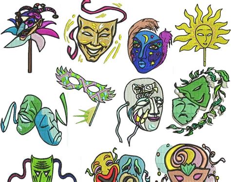 carnival masks  vector clip art  clip art images