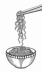 Noodle Drawing Bowl Soup Noodles Vector Clip Chopstick Doodle Pasta Premium Illustrations Hand Royalty Illustration sketch template
